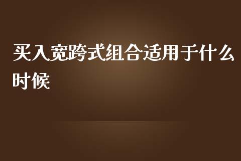 买入宽跨式组合适用于什么时候_https://www.apanben.com_国际财经_第1张