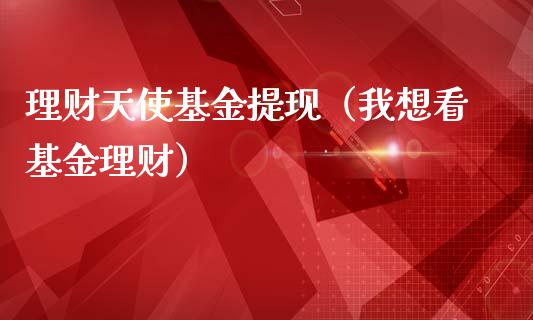 理财天使基金提现（我想看基金理财）_https://www.apanben.com_财经资讯_第1张