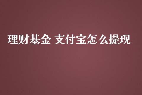 理财基金 支付宝怎么提现_https://www.apanben.com_财经资讯_第1张