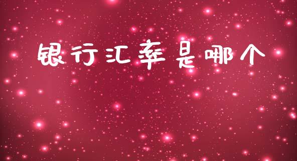 银行汇率是哪个_https://www.apanben.com_股市指导_第1张