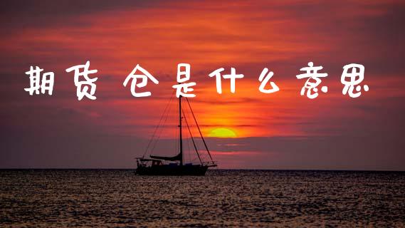 期货 仓是什么意思_https://www.apanben.com_在线喊单_第1张