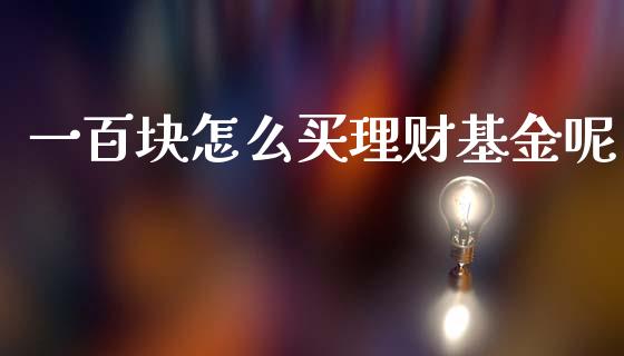 一百块怎么买理财基金呢_https://www.apanben.com_国际财经_第1张