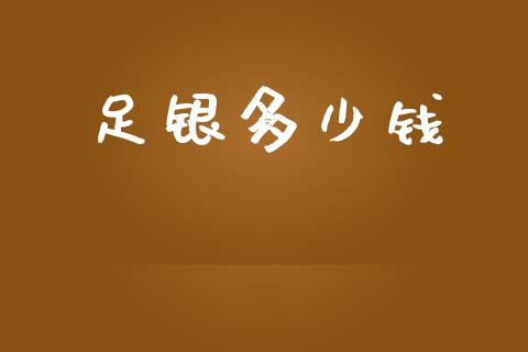 足银多少钱_https://www.apanben.com_股市分析_第1张