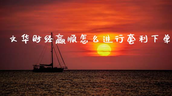 文华财经赢顺怎么进行套利下单_https://www.apanben.com_国际财经_第1张