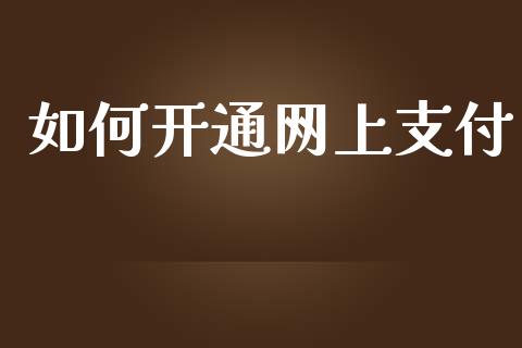 如何开通网上支付_https://www.apanben.com_股市分析_第1张