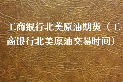 工商银行北美原油期货（工商银行北美原油交易时间）_https://www.apanben.com_期货学院_第1张