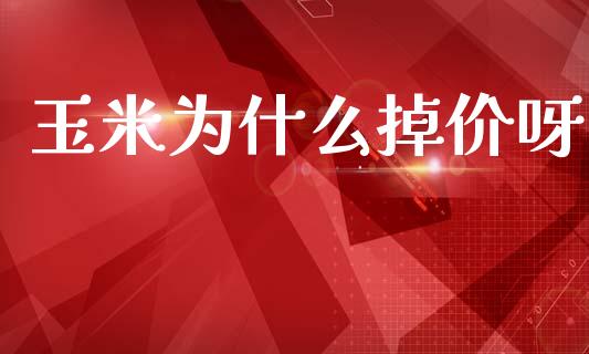玉米为什么掉价呀_https://www.apanben.com_国际期货_第1张
