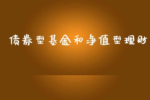 债券型基金和净值型理财_https://www.apanben.com_财经资讯_第1张