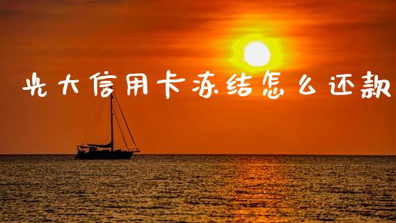 光大信用卡冻结怎么还款_https://www.apanben.com_期货学院_第1张