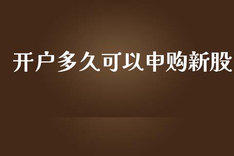 开户多久可以申购新股_https://www.apanben.com_期货学院_第1张