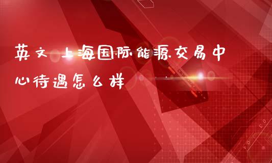 英文 上海国际能源交易中心待遇怎么样_https://www.apanben.com_在线喊单_第1张