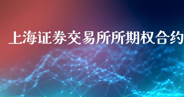 上海证券交易所所期权合约_https://www.apanben.com_股市分析_第1张