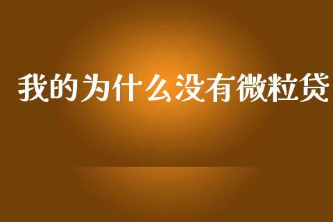 我的为什么没有微粒贷_https://www.apanben.com_国际期货_第1张