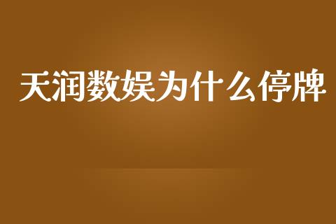 天润数娱为什么停牌_https://www.apanben.com_期货学院_第1张