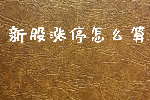 新股涨停怎么算_https://www.apanben.com_国际财经_第1张