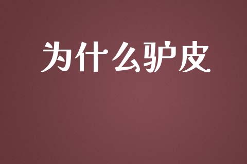 为什么驴皮_https://www.apanben.com_国际期货_第1张