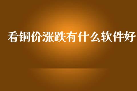 看铜价涨跌有什么软件好_https://www.apanben.com_财经资讯_第1张