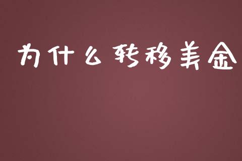 为什么转移美金_https://www.apanben.com_股市分析_第1张