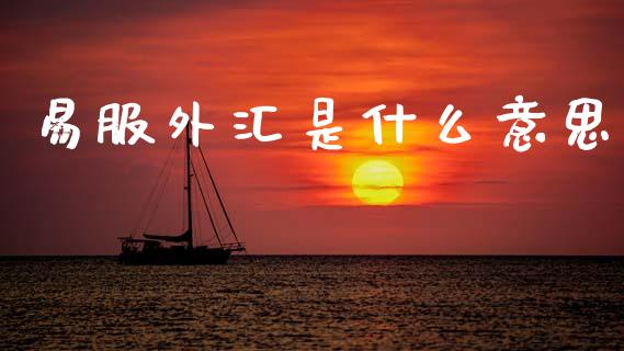 易服外汇是什么意思_https://www.apanben.com_股市分析_第1张