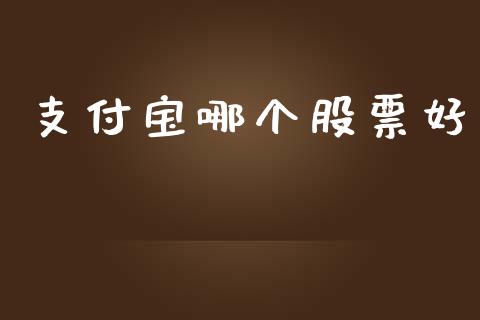 支付宝哪个股票好_https://www.apanben.com_国际财经_第1张