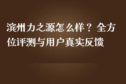 滨州力之源怎么样？ 全方位评测与用户真实反馈_https://www.apanben.com_财经资讯_第1张