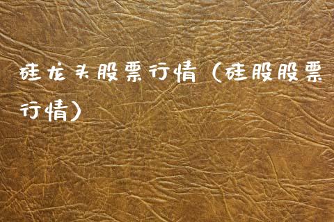 硅龙头股票行情（硅股股票行情）_https://www.apanben.com_股票怎么玩_第1张
