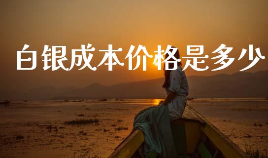 白银成本价格是多少_https://www.apanben.com_国际财经_第1张
