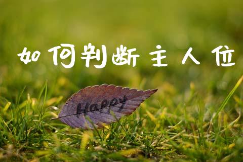 如何判断主人位_https://www.apanben.com_在线喊单_第1张