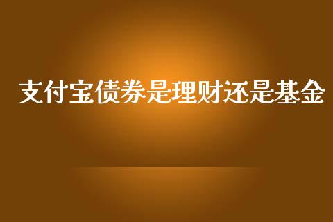支付宝债券是理财还是基金_https://www.apanben.com_国际财经_第1张