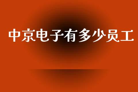 中京电子有多少员工_https://www.apanben.com_国际期货_第1张