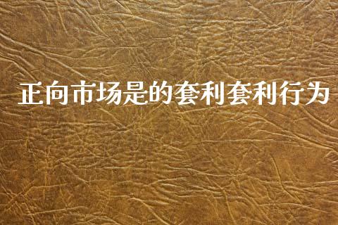 正向市场是的套利套利行为_https://www.apanben.com_财经资讯_第1张