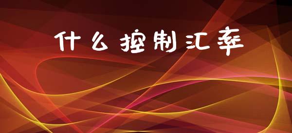 什么控制汇率_https://www.apanben.com_在线喊单_第1张
