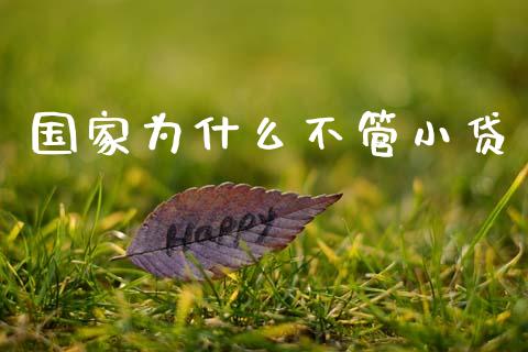 国家为什么不管小贷_https://www.apanben.com_国际期货_第1张