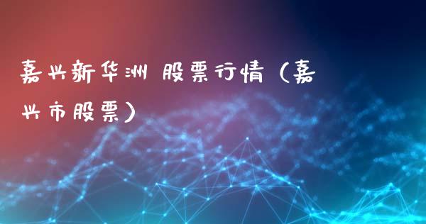 嘉兴新华洲 股票行情（嘉兴市股票）_https://www.apanben.com_股市分析_第1张