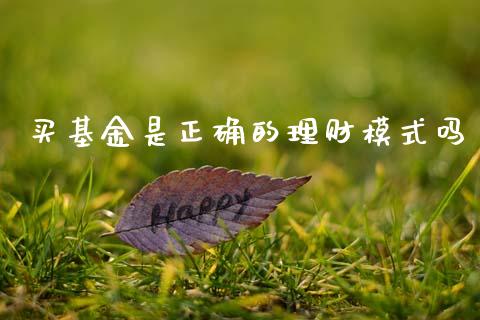 买基金是正确的理财模式吗_https://www.apanben.com_国际财经_第1张