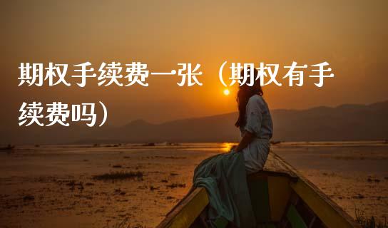 期权手续费一张（期权有手续费吗）_https://www.apanben.com_国际期货_第1张