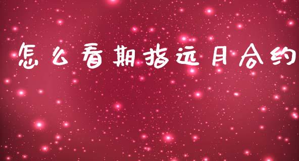 怎么看期指远月合约_https://www.apanben.com_国际期货_第1张