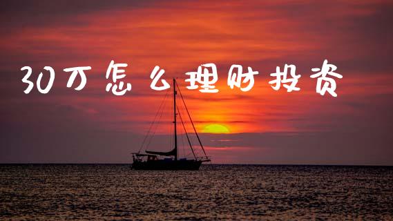 30万怎么理财投资_https://www.apanben.com_期货学院_第1张