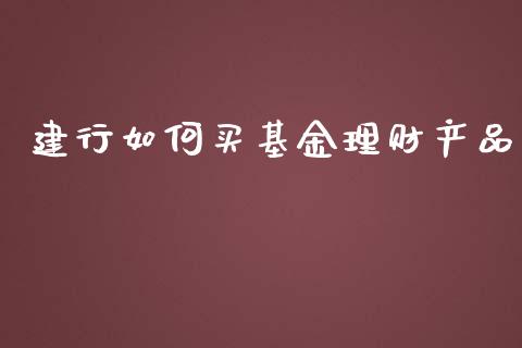 建行如何买基金理财产品_https://www.apanben.com_国际财经_第1张