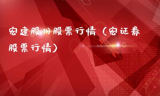 宏建股份股票行情（宏证券股票行情）_https://www.apanben.com_股市分析_第1张