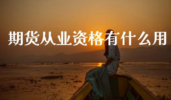 期货从业资格有什么用_https://www.apanben.com_国际期货_第1张