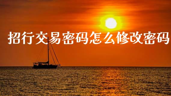 招行交易密码怎么修改密码_https://www.apanben.com_在线喊单_第1张