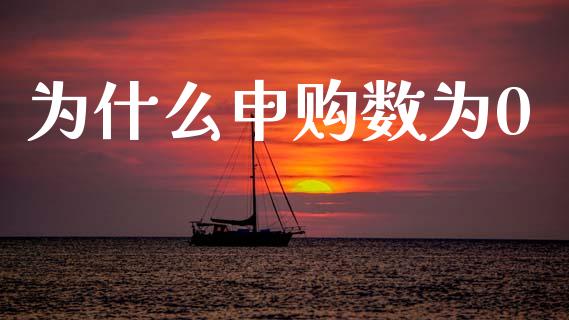 为什么申购数为0_https://www.apanben.com_国际期货_第1张
