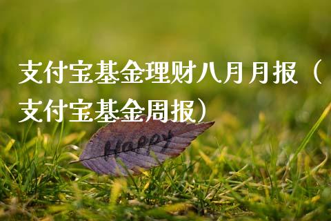支付宝基金理财八月月报（支付宝基金周报）_https://www.apanben.com_财经资讯_第1张