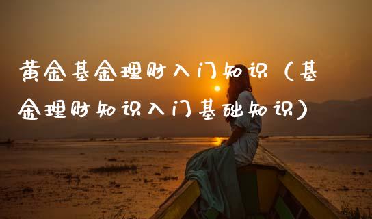 黄金基金理财入门知识（基金理财知识入门基础知识）_https://www.apanben.com_国际财经_第1张