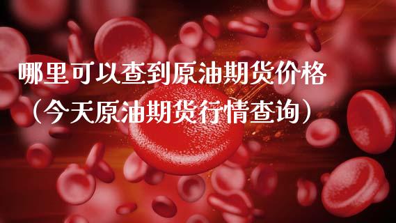 哪里可以查到原油期货价格（今天原油期货行情查询）_https://www.apanben.com_国际期货_第1张