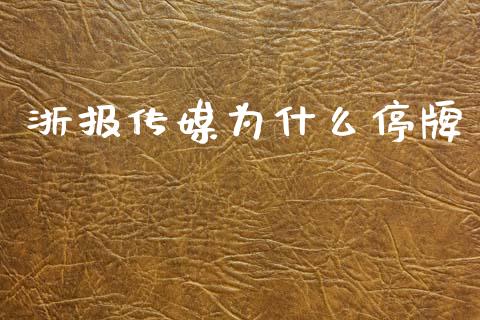 浙报传媒为什么停牌_https://www.apanben.com_在线喊单_第1张