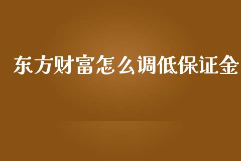 东方财富怎么调低保证金_https://www.apanben.com_股市分析_第1张