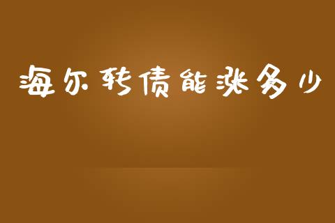 海尔转债能涨多少_https://www.apanben.com_股票怎么玩_第1张