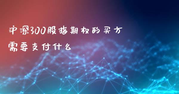 沪深300股指期权的买方需要支付什么_https://www.apanben.com_财经资讯_第1张